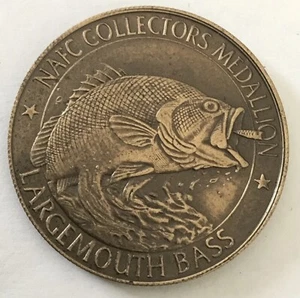 North American Fishing Club NAFC Large Mouth Bass Coin Medal - Picture 1 of 2