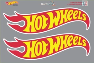 2 Hot Wheels logotipos 8"l x 2.5"h (cada calcomanía) calcomanía pegatina para portátil, coche, etc. - Imagen 1 de 2