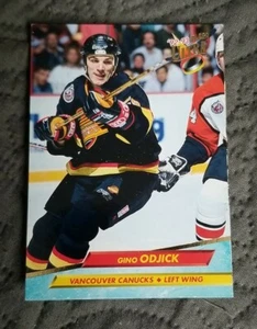 1992-93 Ultra - Vancouver Canucks Hockey Card #427 Gino Odjick - Picture 1 of 2
