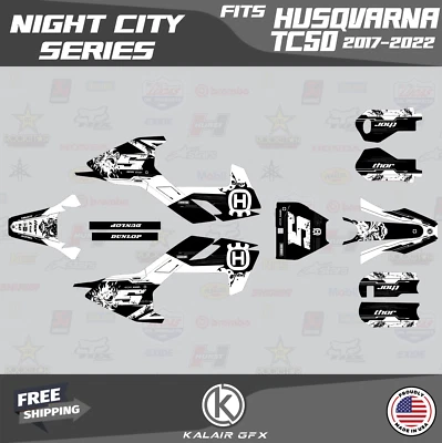 Kit de calcomanías gráficas para Husqvarna TC50 (2017-2023) TC 50 Night City Series-blanco Foto 1 de 4