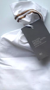 NEW RESTORATION HARDWARE ITALIAN HOTEL BROWN SATIN STITCH 2 STANDARD PILLOWCASES - Picture 1 of 2