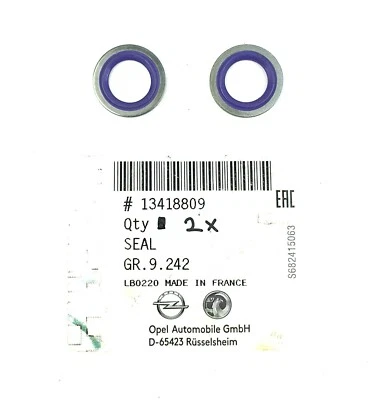 2x original Opel GM sealing rings coolant hose Insignia a, Adam - 13418809 - Image 1 of 3
