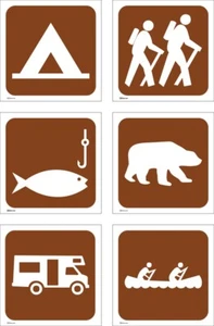 Summer Recreation symbol signs - 27 options - Picture 1 of 30