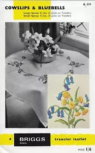 BRIGGS Transfer leaflet-Cowslips & Bluebells -Beautiful - Picture 1 of 1