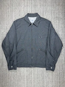 POST OVERALLS Short Linden Jacket, MEN'S MEDIUM, Lined Cotton, Grey Check, USA - Picture 1 of 8