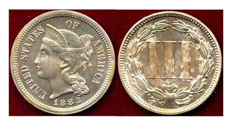 1883 Nickel 3C-LOW MINTAGE IN PROOF 6609 -2Cents++ Cover