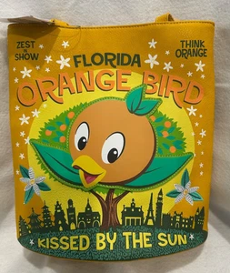 LOUNGEFLY DISNEY PARKS ORANGE VOGEL BEUTELTASCHE EPCOT BLUMEN- & GARTENFESTIVAL NEU MIT ETIKETT - Bild 1 von 10
