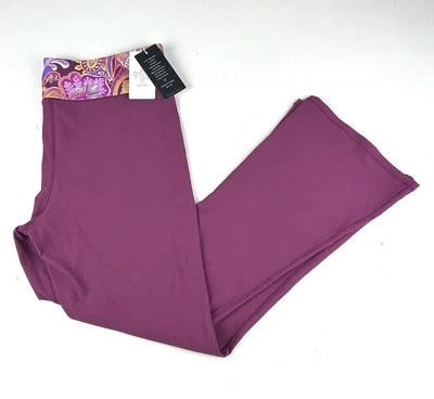 Johnny Was JW Active Pants Purple Sz 2XL New $198 Bed Active Ribbed Baby Bell - Image 1 of 4