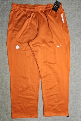 Clemson Tigers Pants Mens 2XL Orange NCAA Football Therma Warm Up Nike - Image 1 of 4