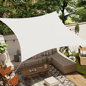 TELO OMBREGGIANTE TELONE QUADRATO TRIANGOLARE BIANCO RETE OMBRA FRANGI SOLE TOP - Foto 1 di 5