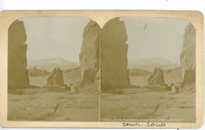Gate to Garden of the Gods CO Stereoview c1890 - Picture 1 of 2