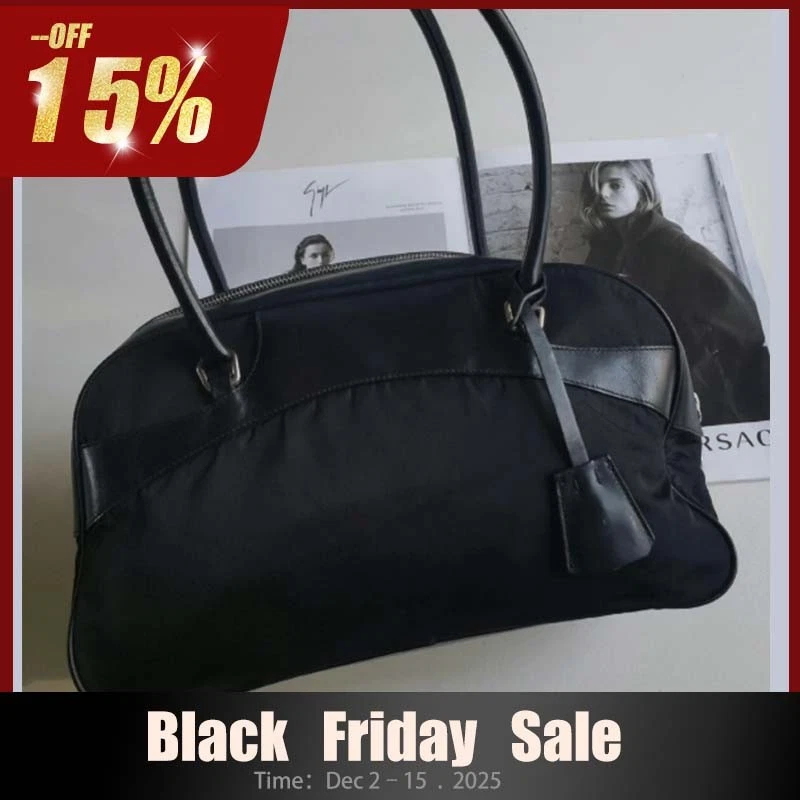 prada Ladies Black Vintage bowling bag  classic style ebayAG Authentic - Image 1 of 4