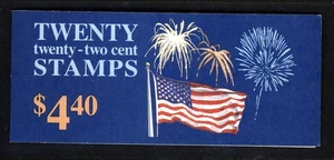 SCOTT 2276a BK156 1987 22 CENT FLAG & FIREWORKS ISSUE MNH OG VF! - Picture 1 of 2