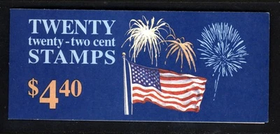 SCOTT 2276a BK156 1987 22 CENT FLAG & FIREWORKS ISSUE MNH OG VF! - Image 1 of 2