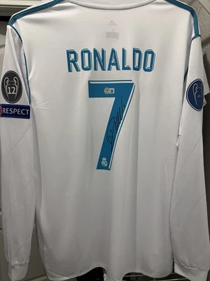 Cristiano Ronaldo Signed Beckett Real Madrid White Auto Jersey BAS COA - Image 1 of 4