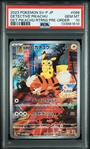PSA 10 2023 POKEMON GIAPPONESE SV-P PROMO #098 DETECTIVE PIKACHU - Foto 1 di 2