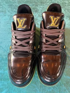 Louis Vuitton, Sneaker, Modell Trainer, schwarz mit gelb, Gr.: 42,5, wie neu! - Bild 1 von 17