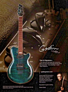 De colección años 2000 GUITARRAS GODIN LG FIRMA REVISTA IMPRESA ANUNCIO Richard Pinup Page - Imagen 1 de 1