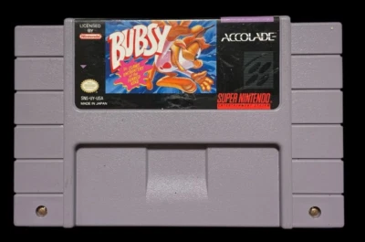 1992 SUPER NINTENDO SNES BUBSY CLAWS ENCOUNTERS OF THE FURRED KIND JD - Image 1 of 2