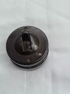 More details for crabtree vintage light switch  vitreous brown bakelite and ceramic  used