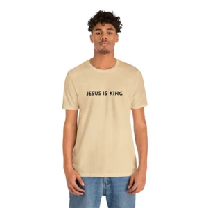 Jesus is King "All Praise The King" Unisex Jersey Short Sleeve Tee - Picture 1 of 51