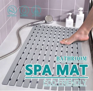 Premium Bath Tub Shower Mat Anti Slip PVC Bathroom Floor Pad Anti-bacterial Mat - Picture 1 of 12