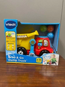 Brand VTech Drop and Go Dump Truck Learning Is Tons Of Fun 10 Melodies 6-36month - Picture 1 of 5