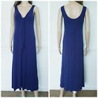 ❤️ Size 10 PHASE EIGHT blue viscose jersey ruched midi A-Line dress 691
