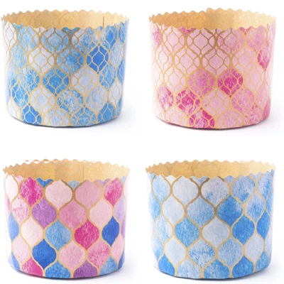 Бумажные формы для кулича Витражи, 3 шт. / Backform für Osterkuchen 3 Stk. - Bild 1 von 4