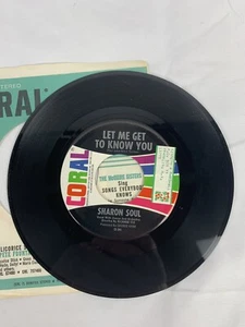 Sharon Soul - Let Me Get To Know You / His Love Is Amazing, 7” 45rpm Record VG+ - Picture 1 of 2
