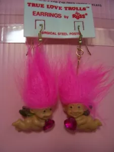 PENDIENTES CUPIDO SAN VALENTÍN - 2" Muñecas Russ Troll - NUEVOS EN PAQUETE - Imagen 1 de 2