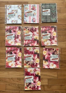 Vintage Carlton Cards Wrapping Paper Gift Wrap Lot Of 10 Floral Flowers - Picture 1 of 8