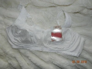 Comfort Choice 46 B White Embroidered Lace Side Wire Bra New With Tags - Picture 1 of 4