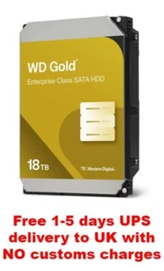 18TB Western Digital WD Gold (7200RPM, 3.5", SATA III, 512MB Cache) WD181KRYZ - Afbeelding 1 van 1