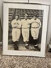 New York Yankees Babe Ruth Lou Gehrig Jimmy Fox Vintage Classic Photo Framed