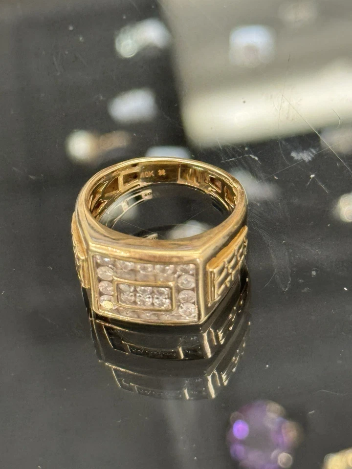 Hombre Talla Rolex Estilo 6 10k Con Diamantes 1K 6.7 Gramos Foto 1 de 1