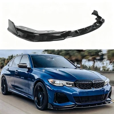 Kit de labios de parachoques delantero estilo GT negro brillante para BMW G20 M340i 330i M Sport 2019-22 Foto 1 de 4