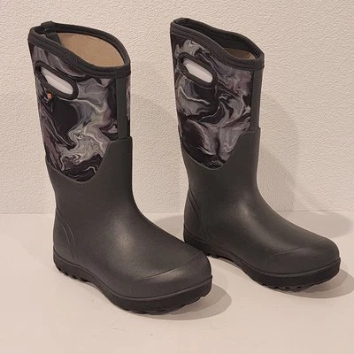 BOGS Neo Classic TL Mujer 7 Impermeable Muck Exterior Bota Gris/Multi Remolino Nuevo en Caja Foto 1 de 4