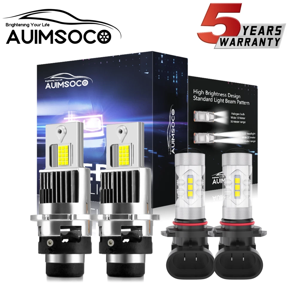 Para Infiniti FX45 2004 2005 Faro LED haz alto/bajo + Kit de bombillas antiniebla 4X Foto 1 de 4