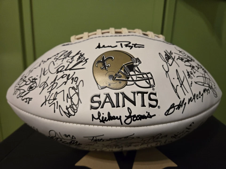2009 Baden New Orleans Saints Litho Signed Team Football - Super Bowl Team! - Image 1 of 4