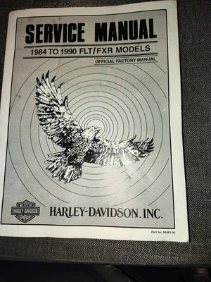Harley Davidson 1984 a 1990 modelos FLT/FXR manual de servicio 99483-90 usado Foto 1 de 4