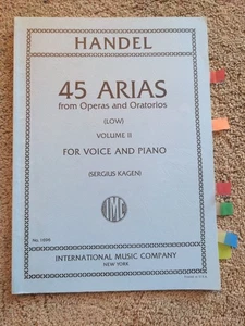 Händel 45 Arien aus Opern und Oratorien für Singstimme und Klavier (tief) Band II - Bild 1 von 5