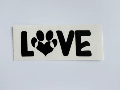 Adesivo de vinil Love Paw Print Pet Dog Cat Lover - Imagem 1 de 2
