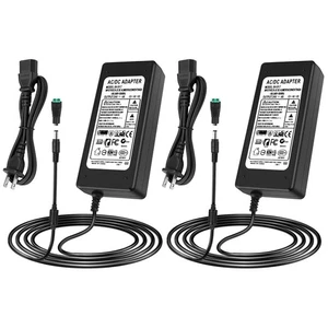 2 Pack 24V Power Supply, 4A 96W LED Lights Power Adapter with DC Female Barre... - Bild 1 von 7