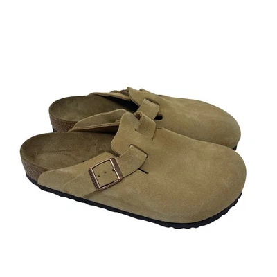 Nuevo Birkenstock Boston Gamuza Cuero en Latte Crema talla 39 EE. UU. 8 Foto 1 de 4