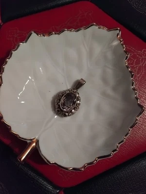 anhänger silber 830 Jugendstil Floral  - Bild 1 von 4