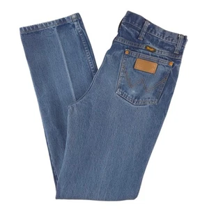 WRANGLER COWBOY CUT SLIM FIT JEANS 936PWD MENS SIZE 34x34 BLUE DENIM 100% COTTON - Picture 1 of 24