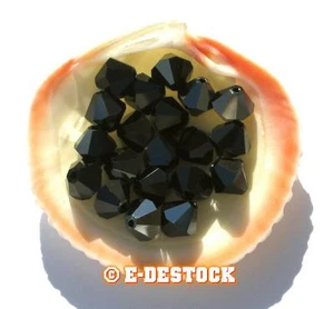 4 Kreiselperlen 8 mm Swarovski Kristall - HÄMATIT JET - Bild 1 von 1