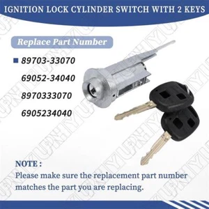 1x Interruttore cilindro serratura accensione + 2 chiavi 89703-33070 69052-34040 per Toyota Lexus - Foto 1 di 4