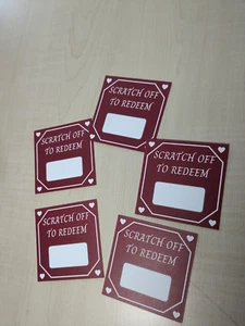 5 Stück Rubbelkarte persönlicher Gutschein Geschenkkarte Liebes Voucher - Bild 1 von 3